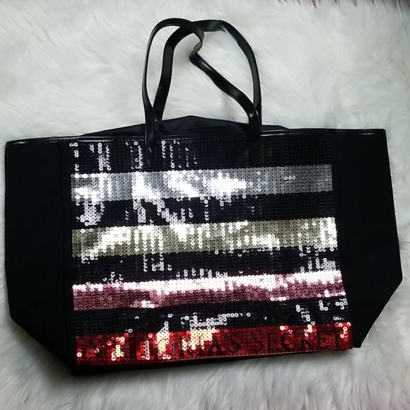 Victoria Secret striped black tote - Picture 3 of 13